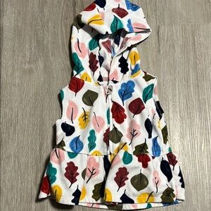 Carter's Multicolor Leaf Pattern Hooded Vest